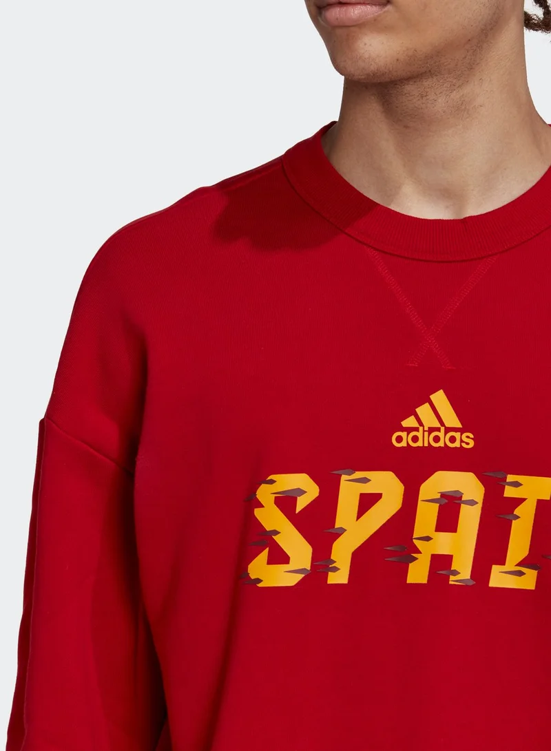 adidas سويت شيرت مزين بشعار الماركة