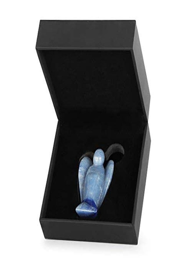Artistone 2inch Blue Aventurine Angel Figurine Hand-Carved Healing Crystal Gemstone Guardian Pocket Angel Statue with Gift Box - Image 4