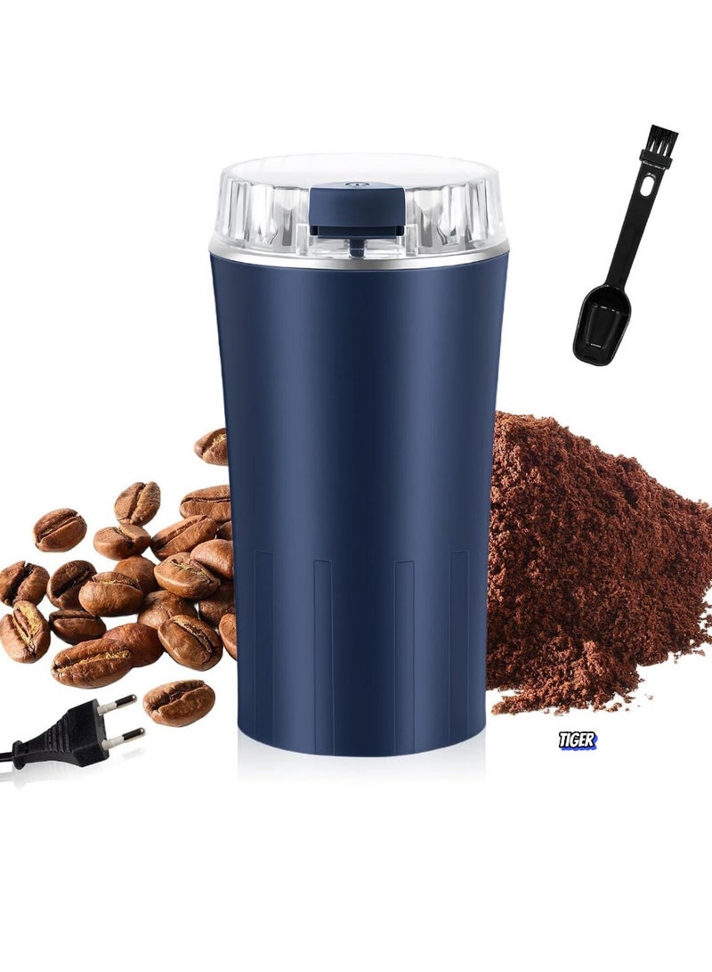 TIGER Electric Coffee Grinder 300W, Multifunctional Espresso Bean and Spice Grinder with Stainless Steel Blades for Coffee Beans, Spices, Herbs, Nuts – Powerful, Durable & Efficient for Home Use, Easy to Clean, Ideal for Freshly Ground Coffee and Spice Blends  - Image 1