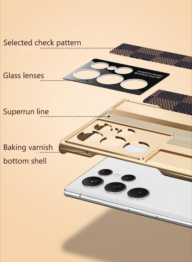 For Samsung Galaxy S23 Ultra High-end Leather Mobile Phone Case All-inclusive Lens Protection Cover - Image 5