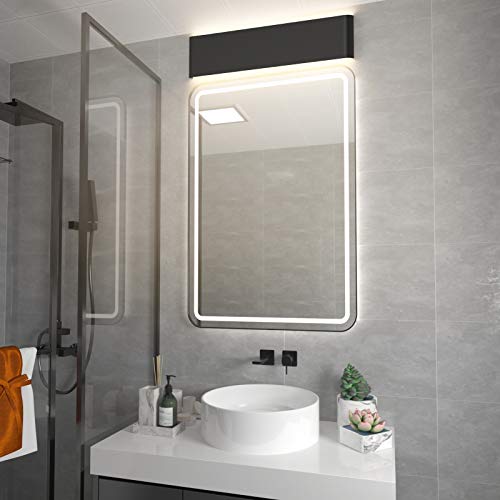 Aipsun 20W/24in Rectangular LED Black Modern Wall Sconce Horizontal Up and Down Wall Mount Light for Indoor Vanity Bar Light Bedroom Living Room Bathroom Home Lighting Fixtures (Warm White 3000K) - Image 4