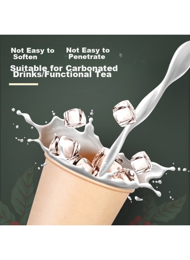 Deli 228ml Disposable Paper Cups, Natural Bamboo Fiber Thickened Cups/water Cups, 100 Count - Image 4