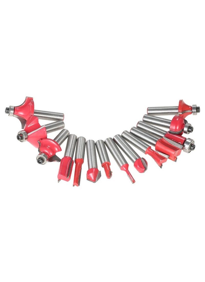 Goolsky Router Bits Set 1/4 Shank, 15 Pieces Tungsten Carbide Router Bit Professional Woodworking Tools for Woodworker and Beginner  - Image 2