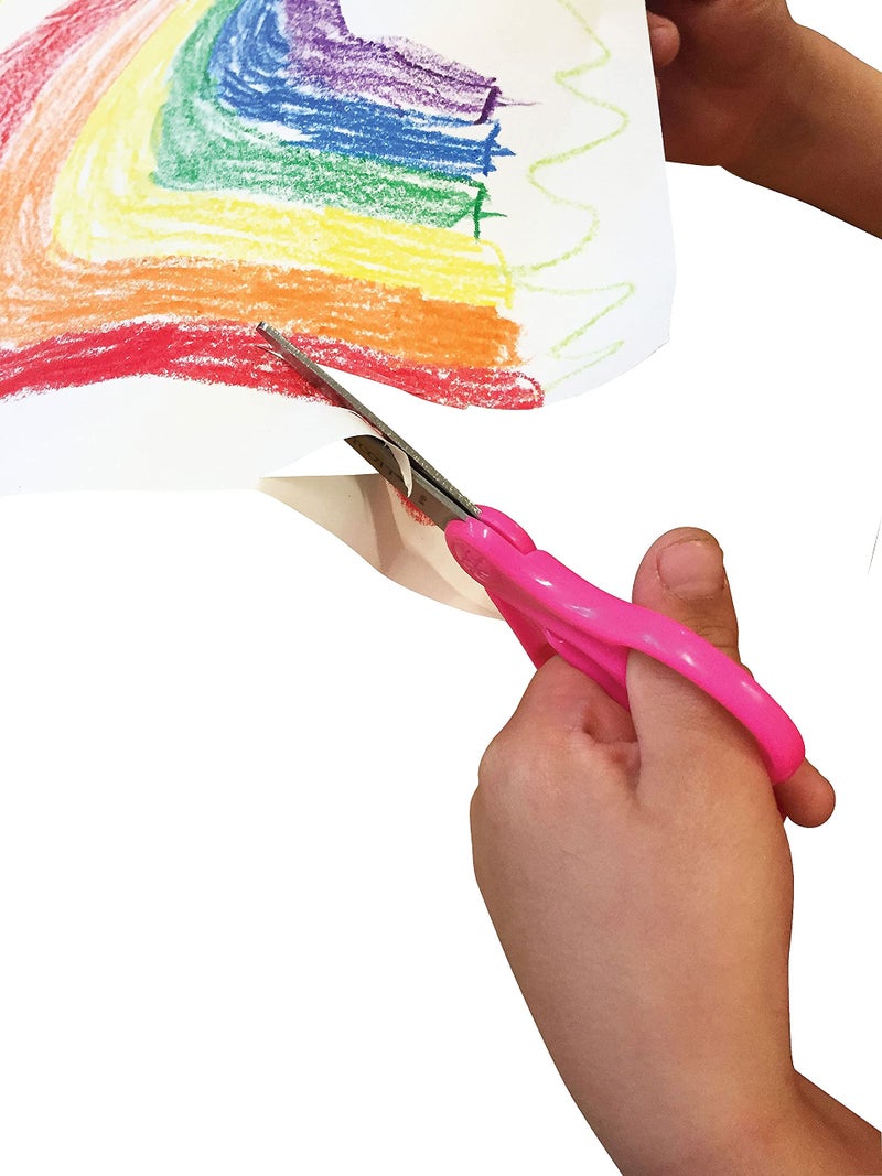 Westcott 13130 Right- and Left-Handed Scissors, Kids' Scissors, Back to School, Classroom Supplies, Ages 4-8, 5-Inch Blunt Tip, Assorted - Image 3