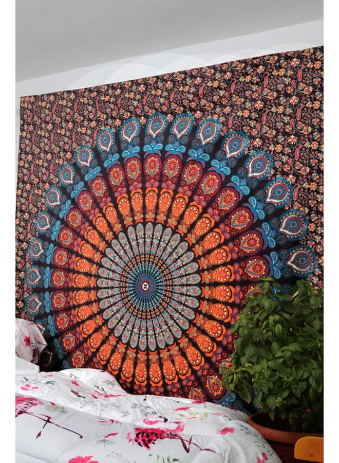 Hendi Mandala Bohemian Mandala Printed Wall Tapestry – Colorful Hippie Art Décor – Lightweight Polyester –  Bedroom, Living Room, Dorm Decoration - Image 3