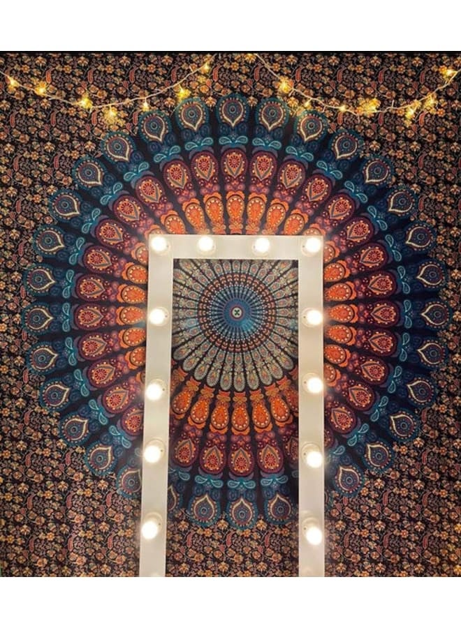 Hendi Mandala Bohemian Mandala Printed Wall Tapestry – Colorful Hippie Art Décor – Lightweight Polyester –  Bedroom, Living Room, Dorm Decoration - Image 2