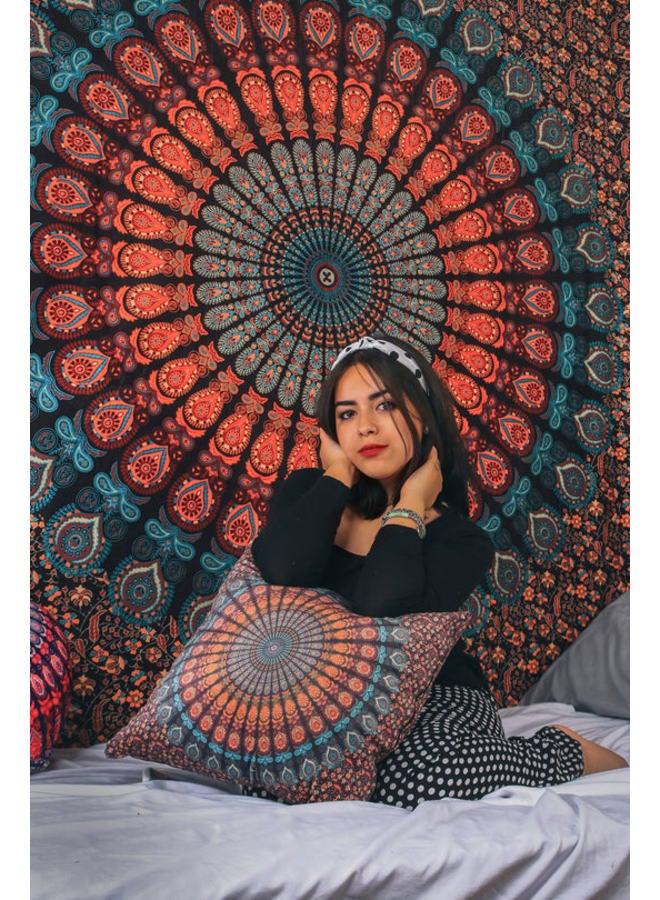 Hendi Mandala Bohemian Mandala Printed Wall Tapestry – Colorful Hippie Art Décor – Lightweight Polyester –  Bedroom, Living Room, Dorm Decoration - Image 1