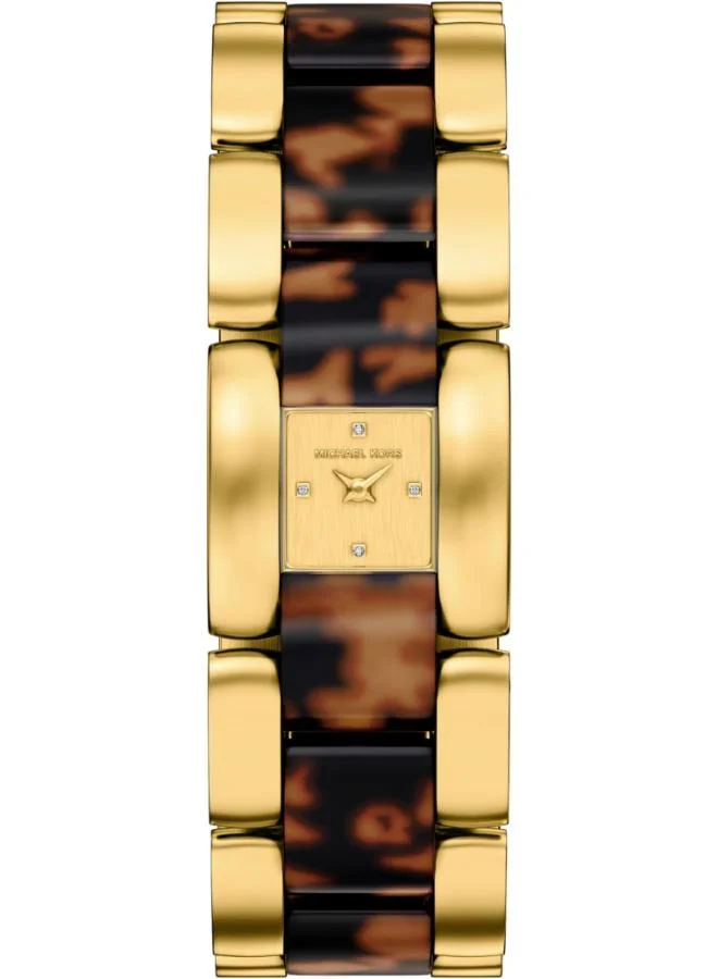 MK7591 Analog Watch with Gold Plated Metal Bracelet