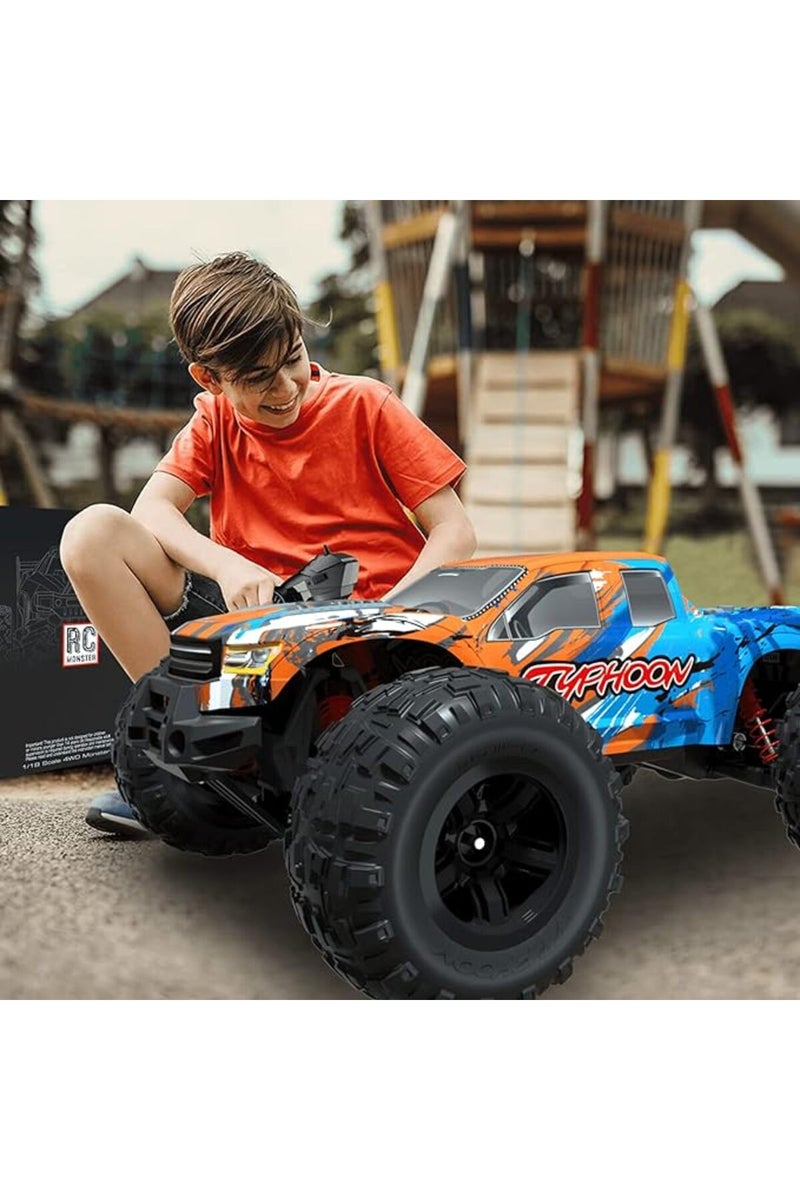 تايفون Mytoys Hobbiway Typhoon Orange - High-Speed RC Off-Road Desert Racing Car 4WD MT660 1/10  – 2.4GHz Remote Control - Image 2
