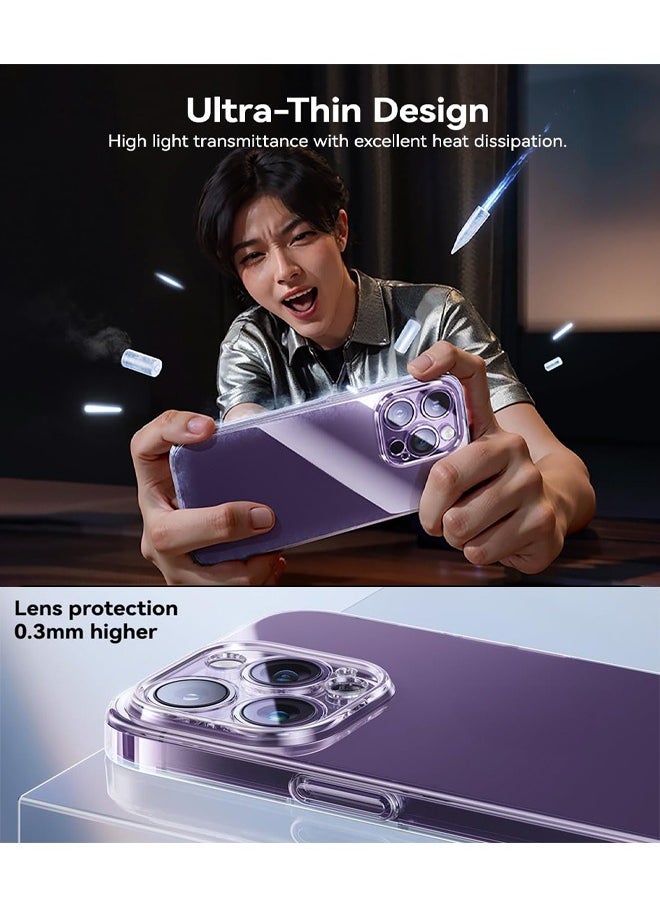 Generic - iPhone 15 Pro Max Case Cover,Anti-Yellowing Anti-Explosion Comfortable Hold Mobile Phone Case, Slim Thin Crystal iPhone 15 Pro Max Case , Full Coverage Lens Protection, Shockproof Anti-Scratch Clear - Image 1