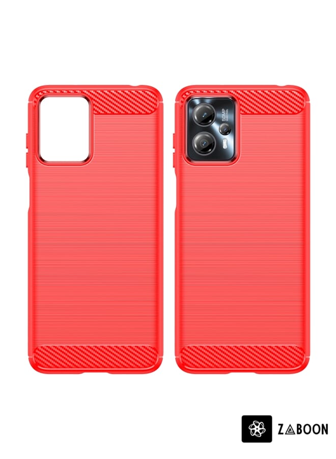 Zaboon Protective Case Cover For Motorola Moto G23 Brushed Texture Carbon Fiber TPU - Image 2