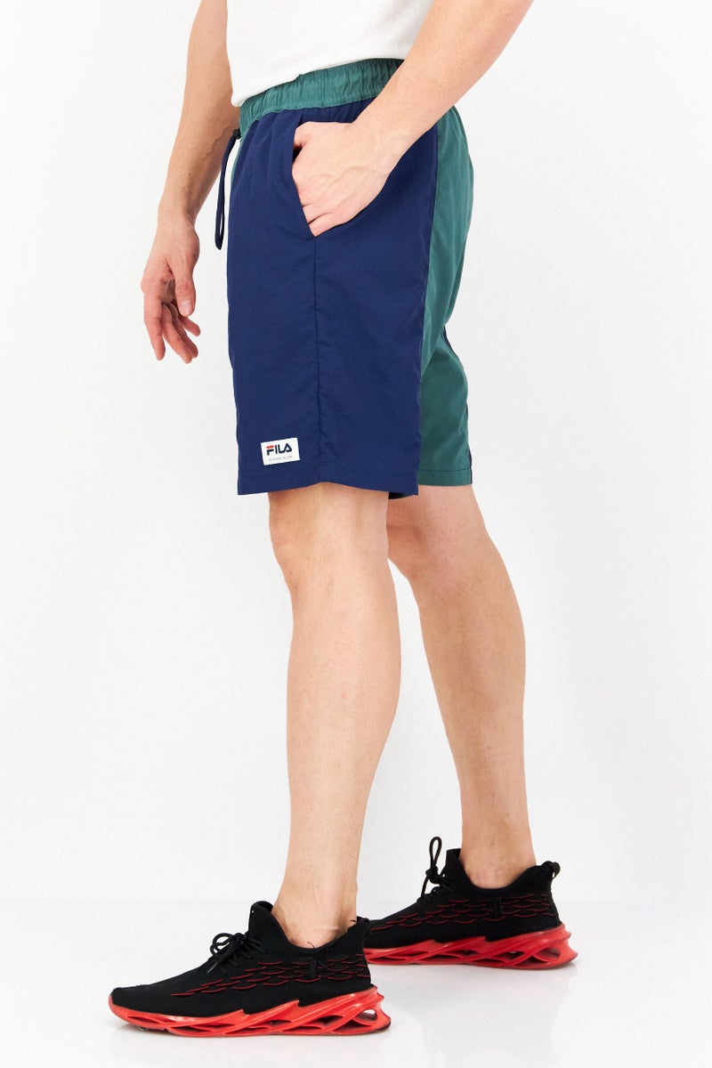 FILA Men Sportswear Fit Drawstring Two Tone Outdoor Shorts, Green  - Image 3