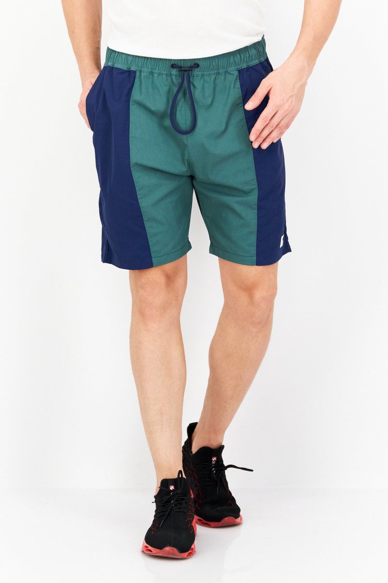 FILA Men Sportswear Fit Drawstring Two Tone Outdoor Shorts, Green  - Image 1