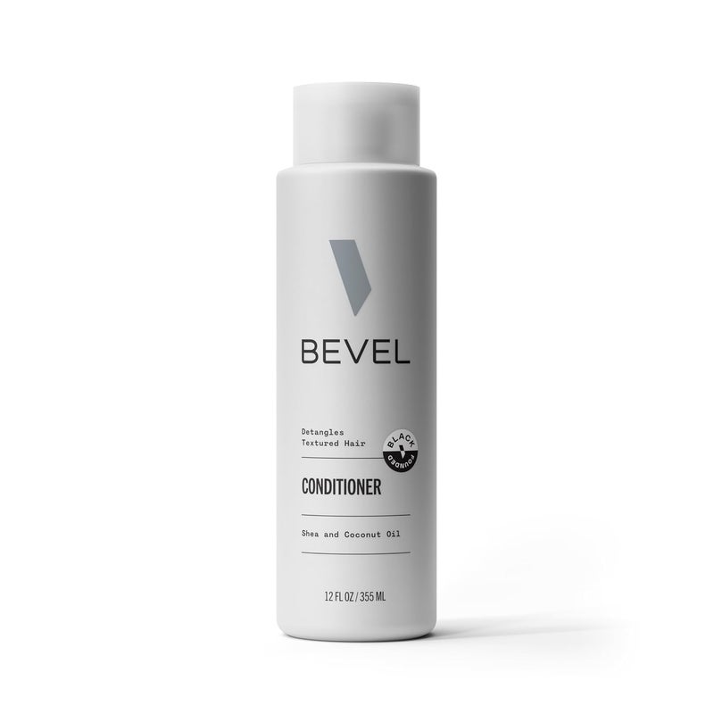 Bevel Hair Conditioner for Men with Coconut Oil and Shea Butter Sulfate Free Conditioner for Textured Hair Moisturizes Conditions and Detangles Hair 12 Oz Packaging May Vary