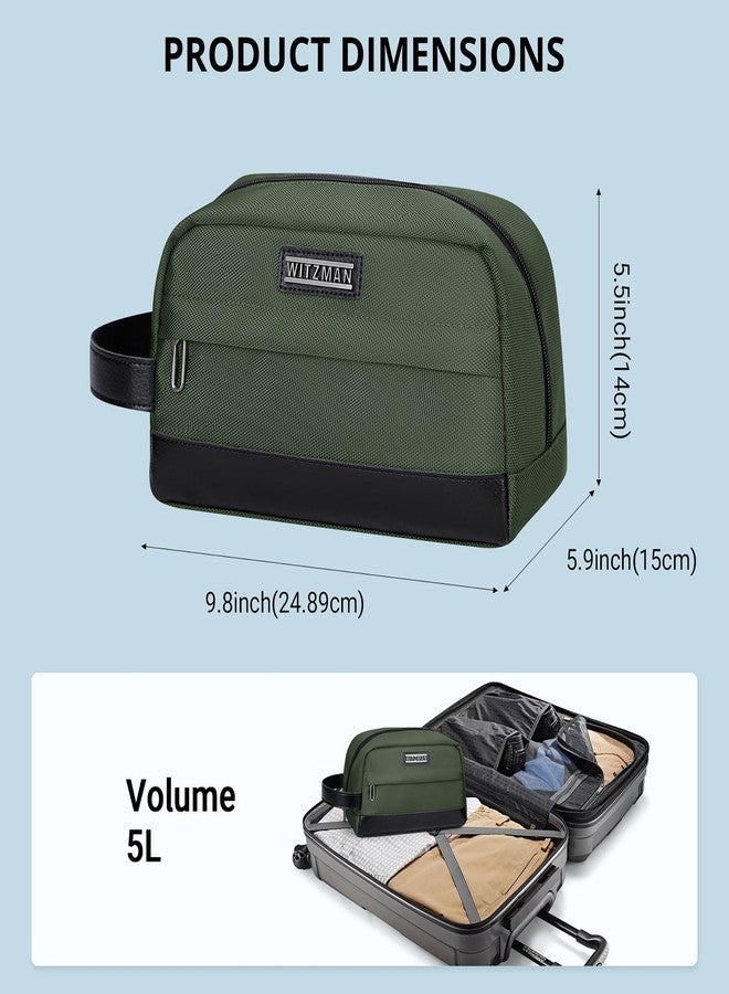 WITZMAN Toiletry Bag for Men Women Lightweight Hanging Travel Bathroom Bag Water-resistant Dopp Kit Shaving Bag Cosmetic bag （B692 Army Green） - Image 5
