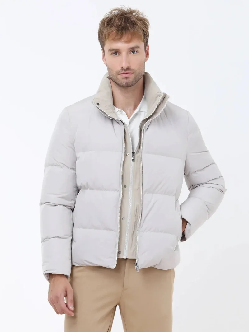 Kip Stone Regular Fit Turtleneck Casual Weaving Coat