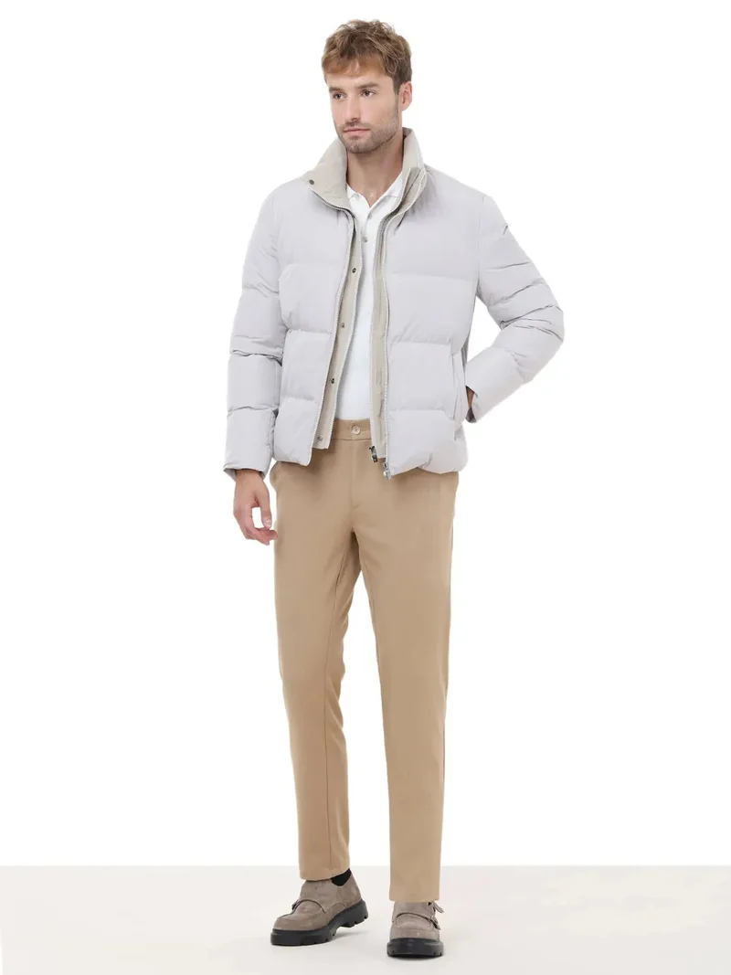 Kip Stone Regular Fit Turtleneck Casual Weaving Coat