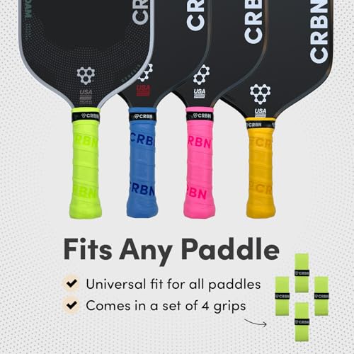CRBN Pickleball CRBN Drytec™ Overgrips - Pickleball Paddle Grip Tape - Absorbs Shock & Moisture - 4-Pack, Red - Image 4