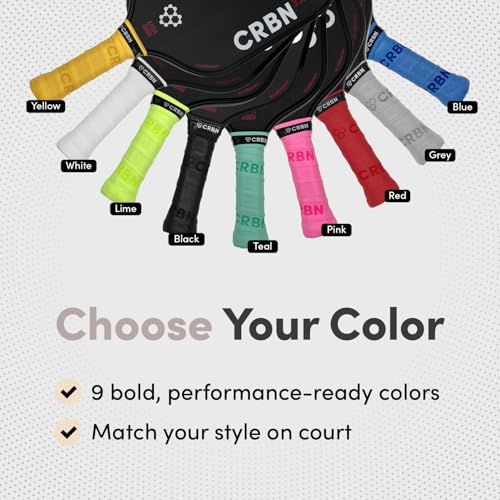 CRBN Pickleball CRBN Drytec™ Overgrips - Pickleball Paddle Grip Tape - Absorbs Shock & Moisture - 4-Pack, Red - Image 5