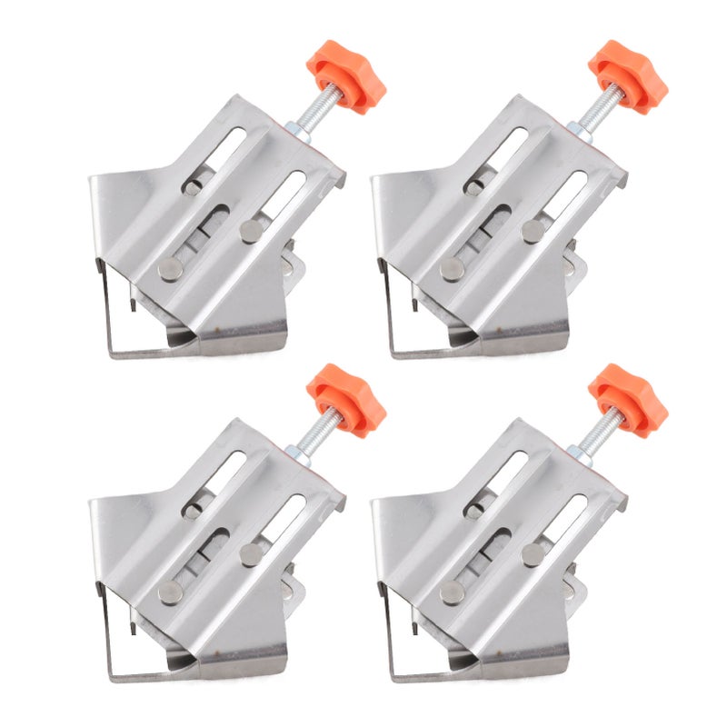 4 Pcs Corner Clamp Quick Splicing Stainless Steel 90 Degree Right Angle Clamp for Woodworking DIY Projects - Image 2