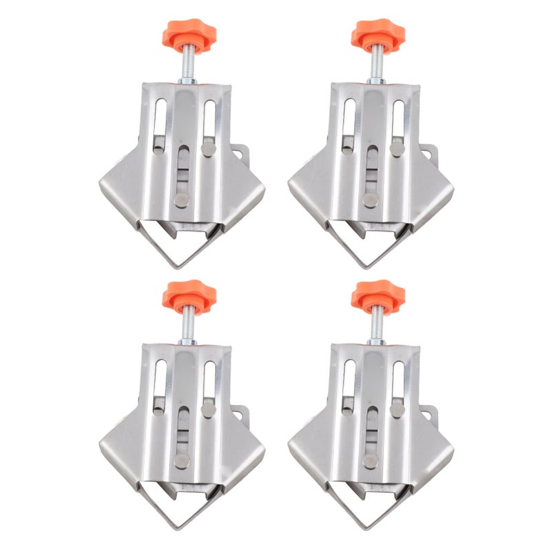 4 Pcs Corner Clamp Quick Splicing Stainless Steel 90 Degree Right Angle Clamp for Woodworking DIY Projects - Image 1