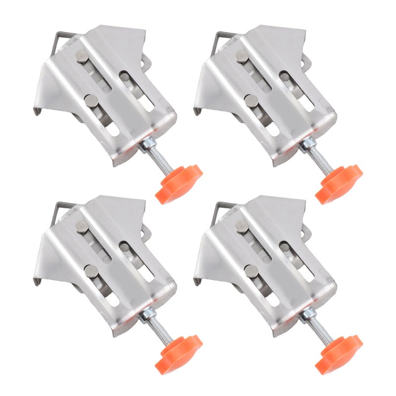 4 Pcs Corner Clamp Quick Splicing Stainless Steel 90 Degree Right Angle Clamp for Woodworking DIY Projects - Image 3