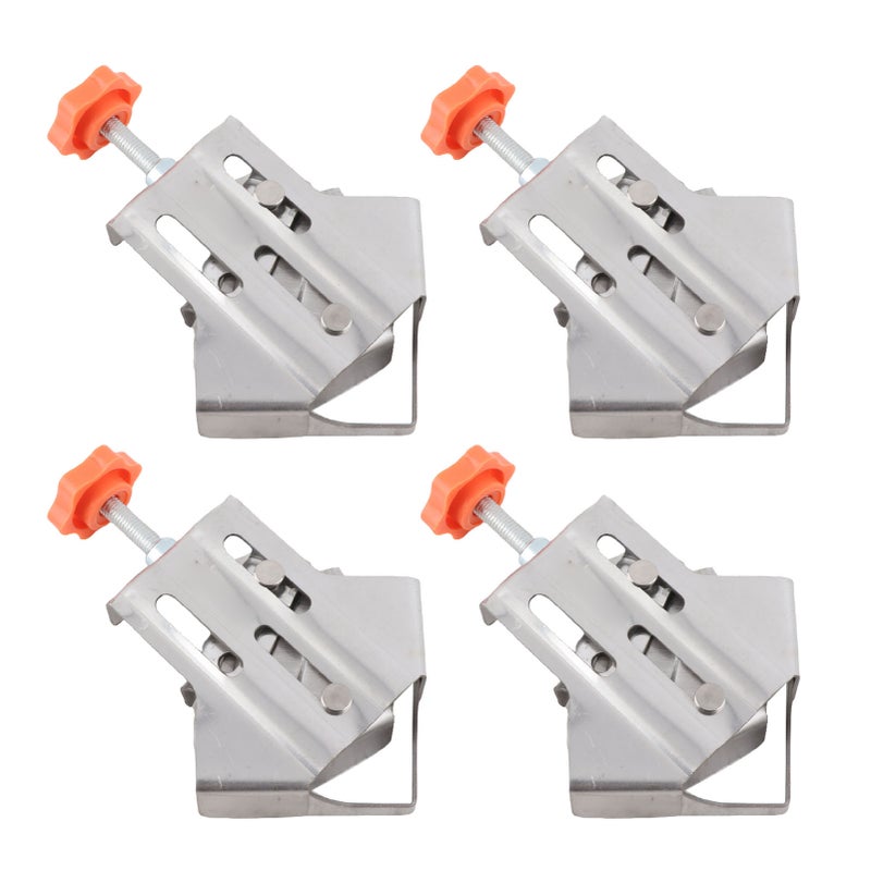 4 Pcs Corner Clamp Quick Splicing Stainless Steel 90 Degree Right Angle Clamp for Woodworking DIY Projects - Image 4