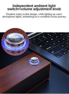 LEERFEI Wooden Bluetooth Subwoofer Computer Speakers,Bluetooth and USB Wired Desktop PC Speakers for Phone/Tablet/Notebook/PC  - Image 5