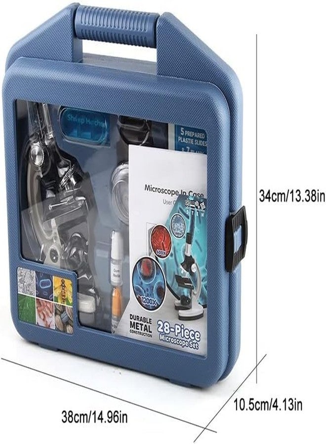 PN AVAN Kids Microscope Science Kit for Age 6+ Years | 1200X Educational Microscope Set with 28 Accessories, Prepared Slides & Storage Case | STEM Learning Toy for Boys & Girls - Image 2
