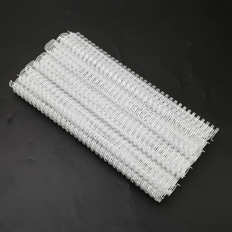 Double Loop Wire Binding Spines 14.3mm*34 Teeth White 100 Pieces: Eco-Friendly Nylon Coated Corrosion Resistant - High Tension Easy To Use Wire Binding For Desk Calendar Notebook Loose-Leaf Binding - Image 2
