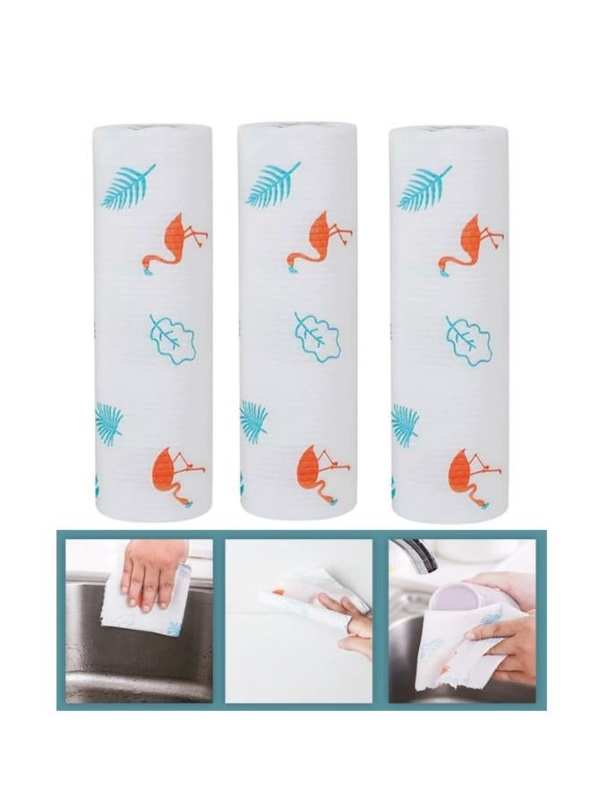 3 Pieces Disposable Dish Cloths Wet Dry Use Disposable Cloth For Household - Image 1