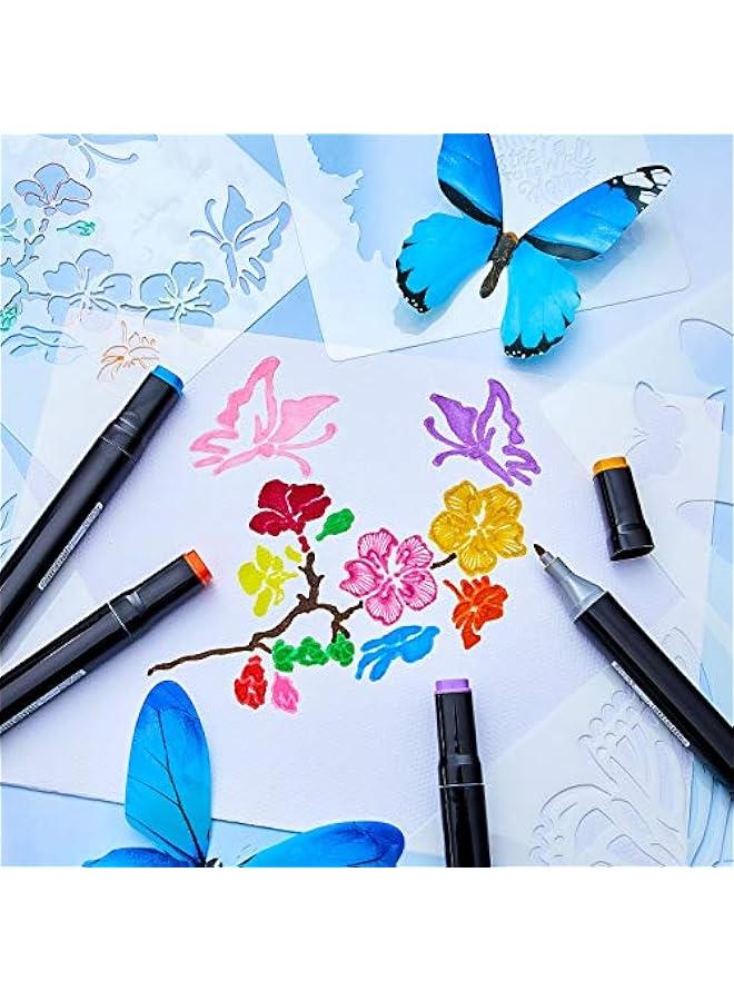 Arabest 16 Pieces erfly Stencils Reusable erfly Template Art Painting Stencils for Paint Craft Wall DIY Fabric Floor Home Decor Wood Signs (5.1 x 5.1 Inches)  - Image 4