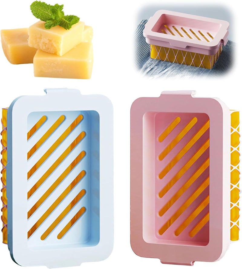 ZIPRON Innovative Soap Dish, Laundry Soap Box, Multi-Functional Bar Soap Holder with High Elastic Mesh and Fast Draining, Plastic Soap Container for Women for Bathroom Shower Laundry - Image 1