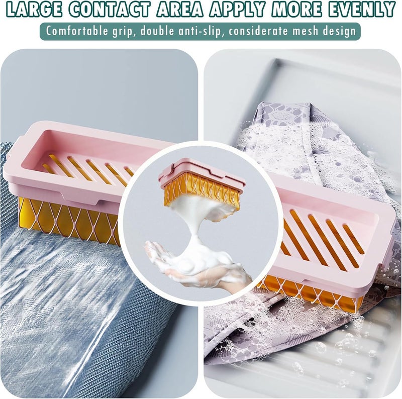 ZIPRON Innovative Soap Dish, Laundry Soap Box, Multi-Functional Bar Soap Holder with High Elastic Mesh and Fast Draining, Plastic Soap Container for Women for Bathroom Shower Laundry - Image 2