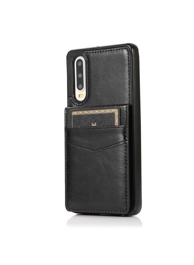 اس-توب جراب لهاتف Huawei P30 بلون سادة مصنوع من مادة PC + TPU مع حامل وفتحات للبطاقات - Image 2