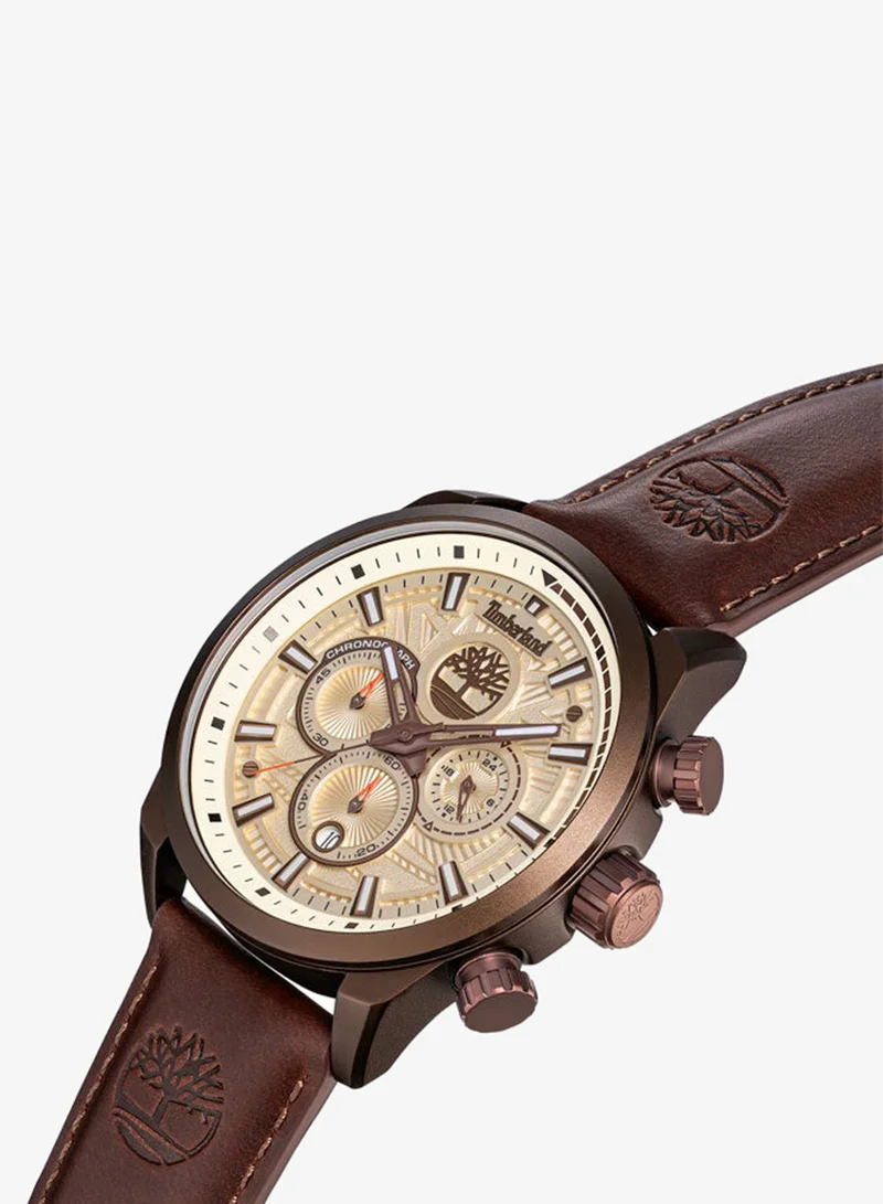 Timberland Henniker II Cream Dial 3 Interchangeable Straps Multifunction Watch for Men, 46mm