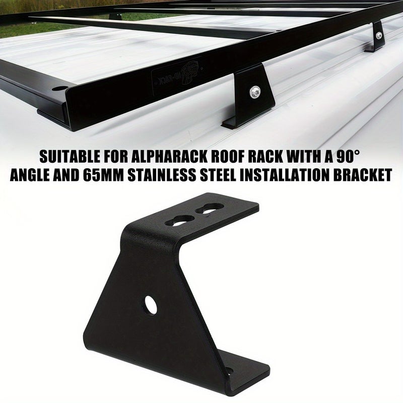 6pcs ALPHARACK Roof Rack Mounting Brackets 90 Degree Angle Universal Fit - Image 1