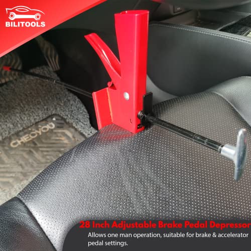 BILITOOLS 28 Inch Brake Pedal Depressor Tool Adjustable Depressor for Car Brake, Accelerator and Clutch Pedal - Image 2