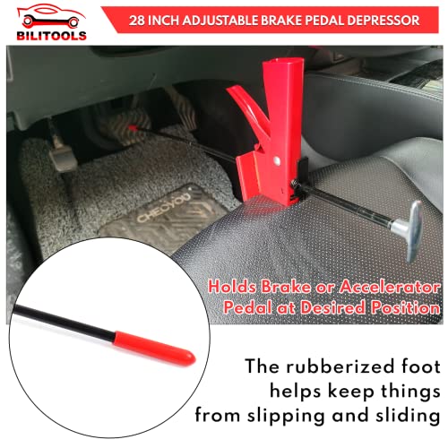 BILITOOLS 28 Inch Brake Pedal Depressor Tool Adjustable Depressor for Car Brake, Accelerator and Clutch Pedal - Image 4