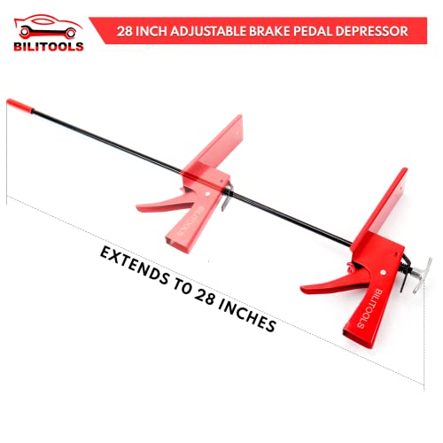 BILITOOLS 28 Inch Brake Pedal Depressor Tool Adjustable Depressor for Car Brake, Accelerator and Clutch Pedal - Image 3