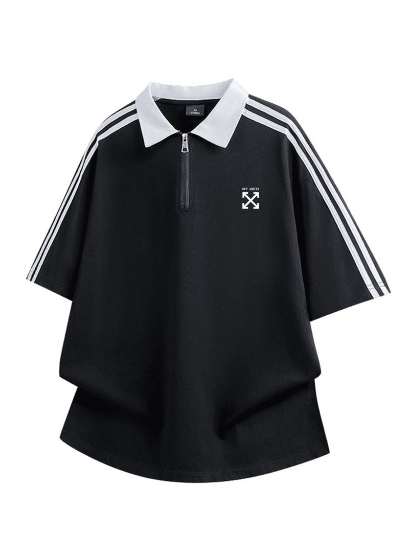 OFF-WHITE Men's and women's short-sleeved Polo shirts with lapels in summer - Image 3