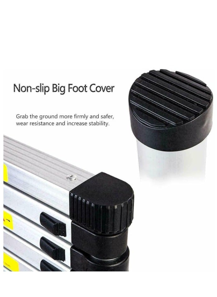 5M Telescopic Ladder 16.5FT Multi-Purpose Folding Aluminium Telescoping Ladder Foldable Ladder Extension Ladder Extendable Portable Loft Ladder Lightweight for Outdoor Indoor Work, 330lb Capacity - Image 5