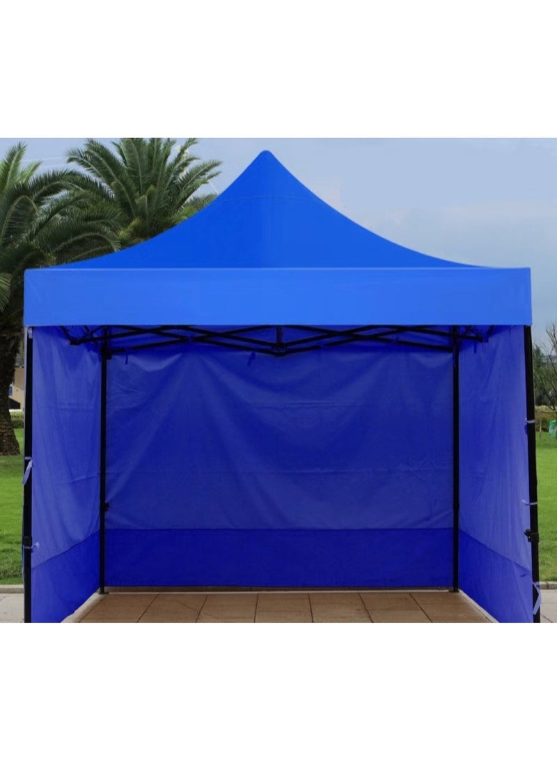 DubaiGallery Portable 3x3m Outdoor Gazebo Canopy Tent, Easy Setup Folding Shelter with Full Side Walls and Blue Cover, Ideal for Garden Parties, Camping, Events, Trade Shows, Markets, Picnics, Weddings and Outdoor Gatherings - Image 2