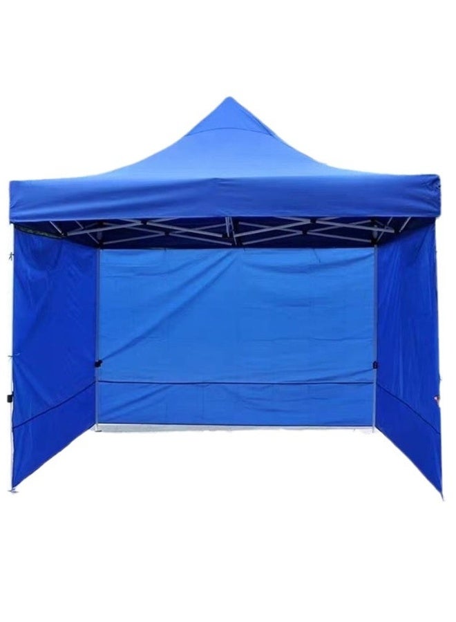 DubaiGallery Portable 3x3m Outdoor Gazebo Canopy Tent, Easy Setup Folding Shelter with Full Side Walls and Blue Cover, Ideal for Garden Parties, Camping, Events, Trade Shows, Markets, Picnics, Weddings and Outdoor Gatherings - Image 1
