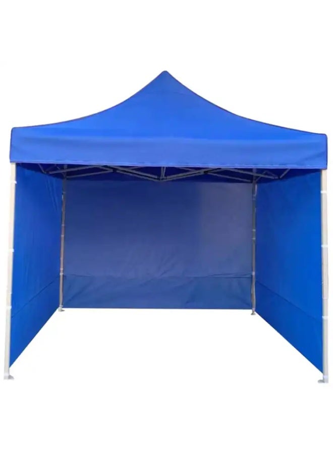 DubaiGallery Portable 3x3m Outdoor Gazebo Canopy Tent, Easy Setup Folding Shelter with Full Side Walls and Blue Cover, Ideal for Garden Parties, Camping, Events, Trade Shows, Markets, Picnics, Weddings and Outdoor Gatherings - Image 4