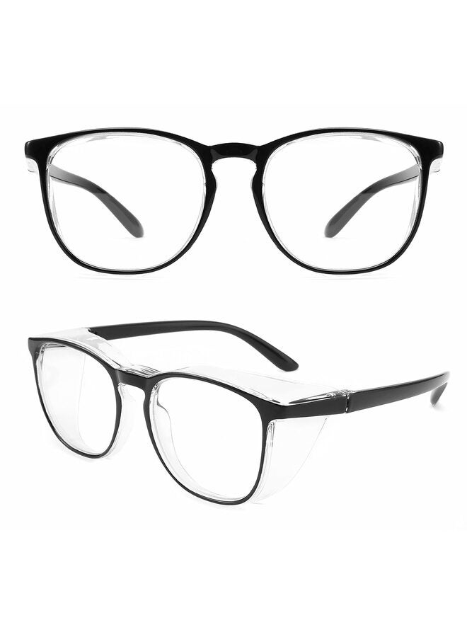 Safety Glasses Anti Fog Goggles Protective Eyewear Blue Light Blocking Anti Dust UV Protection Glasses For Men Women (Black) - Image 1