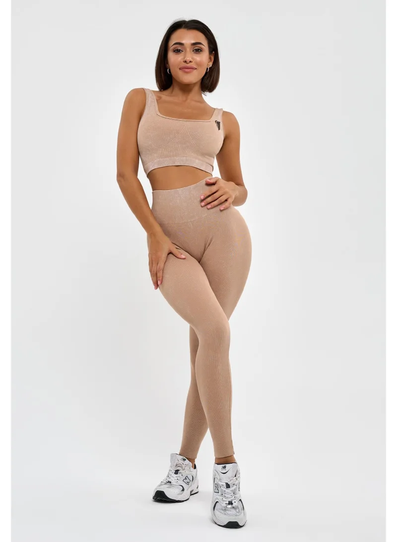Bona Fide Marble Top Beige Marble Sports Bra for Women for Women | Best Price UAE
