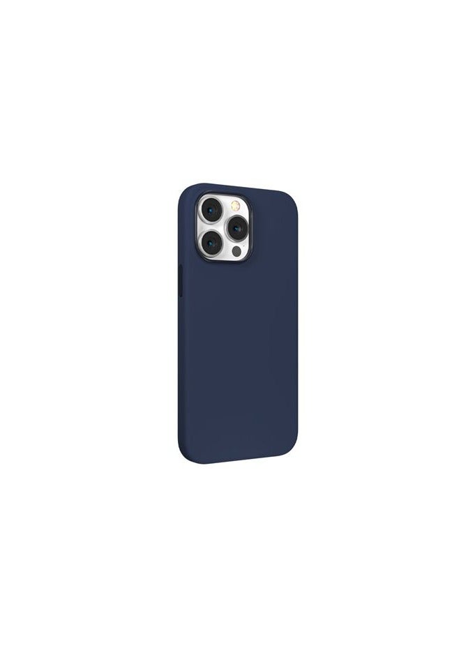 Devia kryt Nature Series Silicone Magnetic Case pre iPhone 14 Pro - Navy Blue