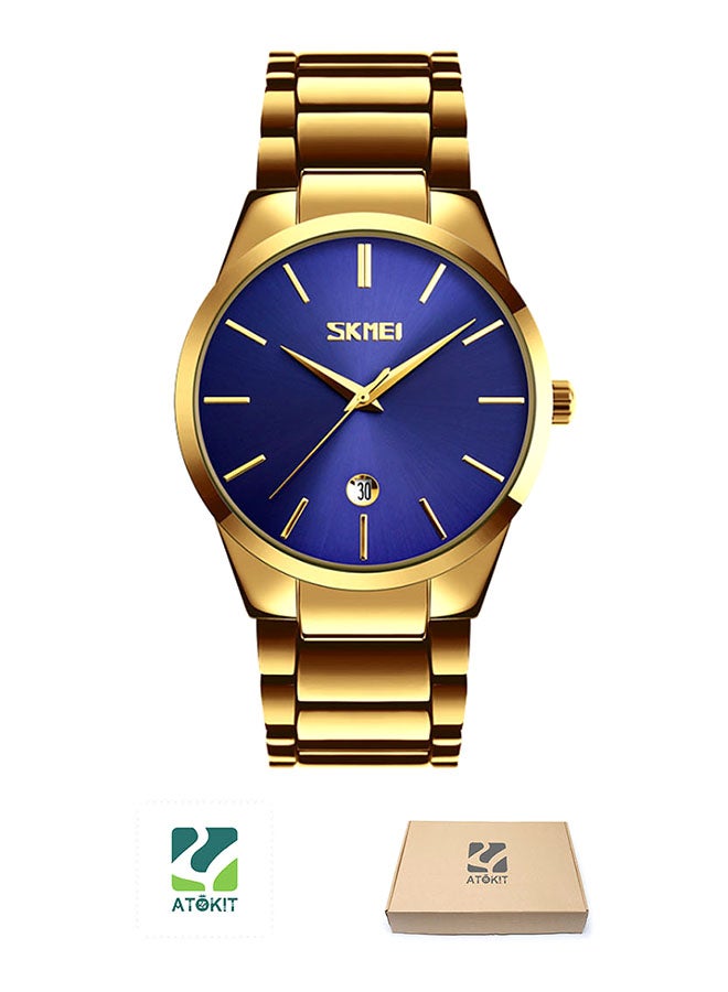 Men's Waterproof Quartz Metal Analog Watch 9140 - Image 1