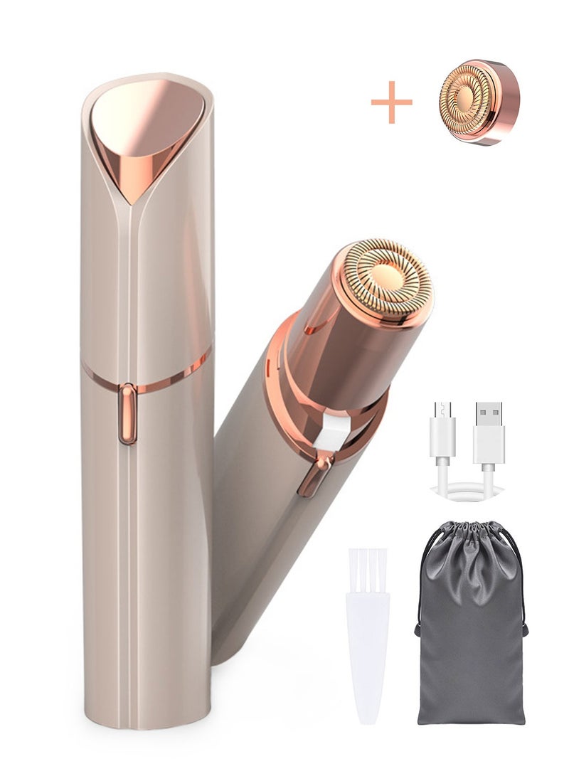 Syarme Facial Hair Removal for Women, Painless Hair Removal Device , Rechargeable Portable Womens Facial Hair Remover for Face, Upper Lip Chin, Underarms, Arms, Legs Etc, Included 2 Replacement Heads - Image 1
